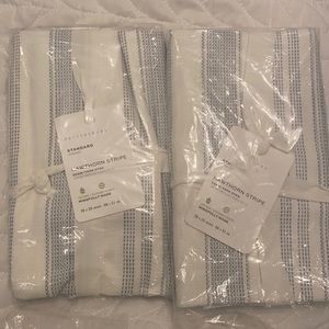 Brand new set of two Hawthorne standard shams in blue. Bought the wrong size!